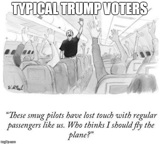 Trump Voters | TYPICAL TRUMP VOTERS | image tagged in trump voters,trump 2016,voters,president trump,donald trump | made w/ Imgflip meme maker