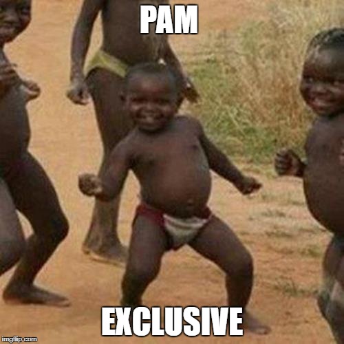 Third World Success Kid Meme | PAM; EXCLUSIVE | image tagged in memes,third world success kid | made w/ Imgflip meme maker