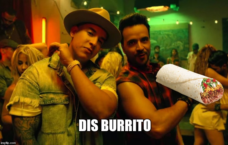 But seriously, this song sucks. Go listen to some real music. | DIS BURRITO | image tagged in despacito,burrito | made w/ Imgflip meme maker