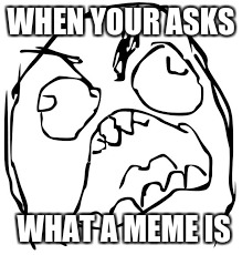 WHEN YOUR ASKS; WHAT A MEME IS | image tagged in memes | made w/ Imgflip meme maker