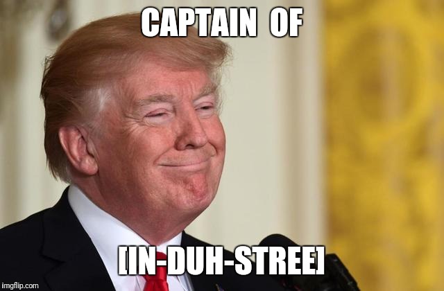 CAPTAIN  OF; [IN-DUH-STREE] | image tagged in derp | made w/ Imgflip meme maker