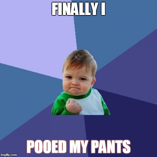 Success Kid Meme | FINALLY I; POOED MY PANTS | image tagged in memes,success kid | made w/ Imgflip meme maker