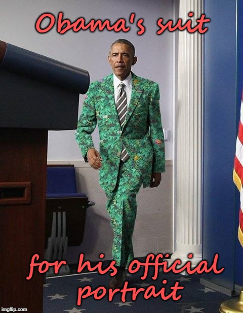 Obama's Official Portrait Suit | Obama's suit; for his official portrait | image tagged in ivy suit,obama official portrait | made w/ Imgflip meme maker