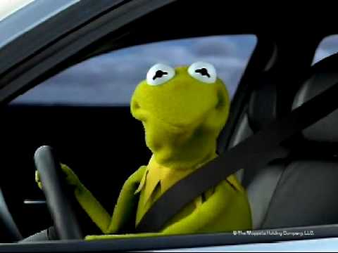 High Quality kermit in a car Blank Meme Template