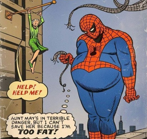 High Quality Fat Spider-Man Blank Meme Template