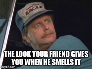 THE LOOK YOUR FRIEND GIVES YOU WHEN HE SMELLS IT | made w/ Imgflip meme maker