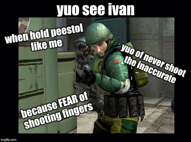 You see Ivan.. yeah back at it again with Bullet Force | yuo see ivan; when hold peestol like me; yuo of never shoot the inaccurate; because FEAR of shooting fingers | image tagged in russian,memes,funny,accurate,games | made w/ Imgflip meme maker
