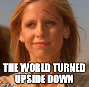 Buffy | THE WORLD TURNED UPSIDE DOWN | image tagged in hamilton | made w/ Imgflip meme maker