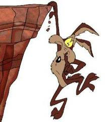 wile-e-coyote-hanging Blank Meme Template