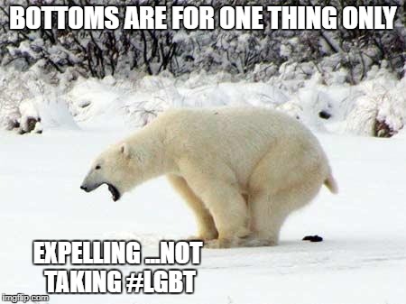 Bums | BOTTOMS ARE FOR ONE THING ONLY; EXPELLING ...NOT TAKING #LGBT | image tagged in meme,shit,gay,snowflake,lgbt,biology | made w/ Imgflip meme maker