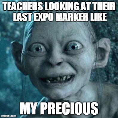 Gollum Meme | TEACHERS LOOKING AT THEIR LAST EXPO MARKER LIKE; MY PRECIOUS | image tagged in memes,gollum | made w/ Imgflip meme maker