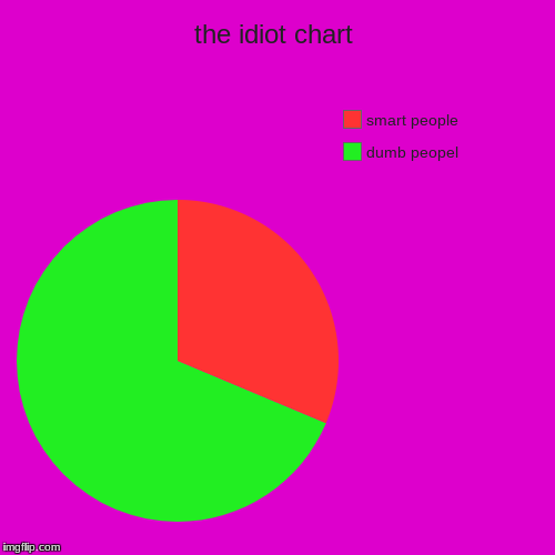 The Dumb People Chart | the idiot chart | dumb peopel, smart people | image tagged in funny,pie charts | made w/ Imgflip chart maker