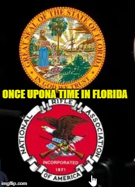 Once upon a time in Florida | ONCE UPONA TIME IN FLORIDA | image tagged in funny memes,florida,shooting,nra,showdown | made w/ Imgflip meme maker