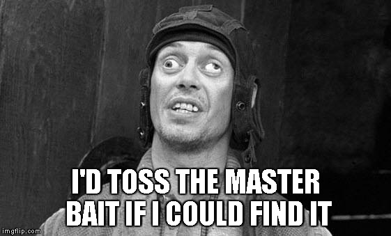 I'D TOSS THE MASTER BAIT IF I COULD FIND IT | made w/ Imgflip meme maker