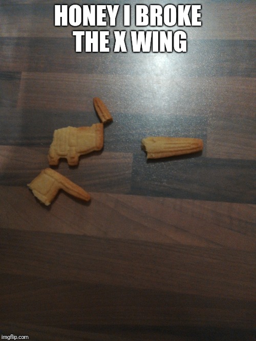 HONEY I BROKE THE X WING | image tagged in star wars | made w/ Imgflip meme maker