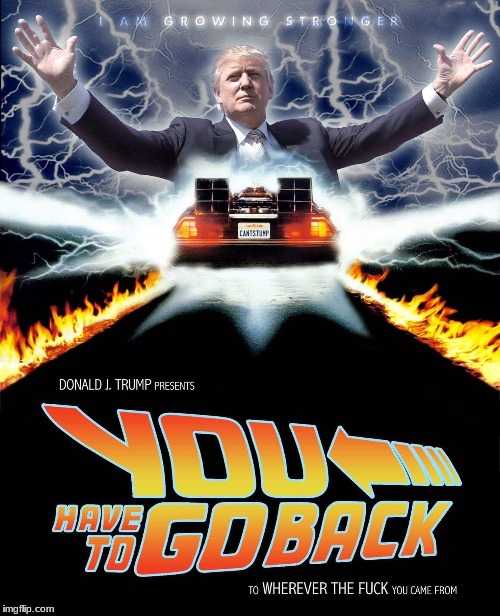 You have to go back | image tagged in donald trump | made w/ Imgflip meme maker