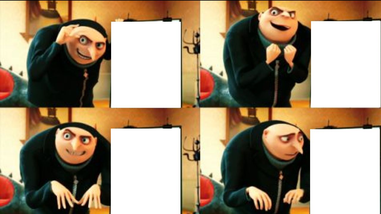 Gru meme 9 panel Blank Template - Imgflip