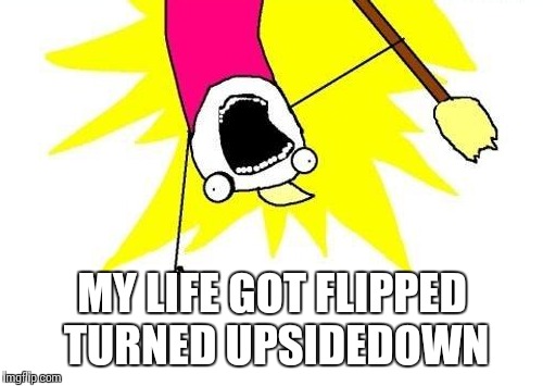 X All The Y Meme | MY LIFE GOT FLIPPED TURNED UPSIDEDOWN | image tagged in memes,x all the y | made w/ Imgflip meme maker