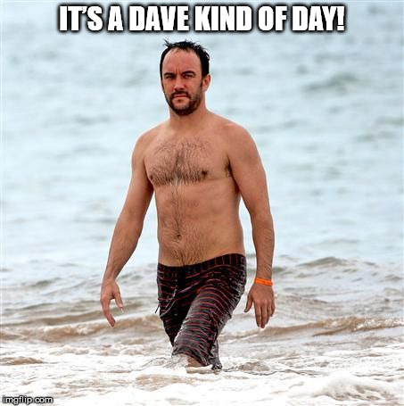 IT’S A DAVE KIND OF DAY! | IT’S A DAVE KIND OF DAY! | image tagged in dmb,dave matthews,dave matthews band,its a dave kind of day | made w/ Imgflip meme maker
