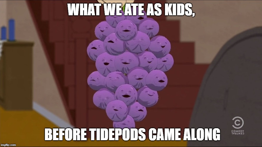 Member Berries Meme | WHAT WE ATE AS KIDS, BEFORE TIDEPODS CAME ALONG | image tagged in memes,member berries | made w/ Imgflip meme maker