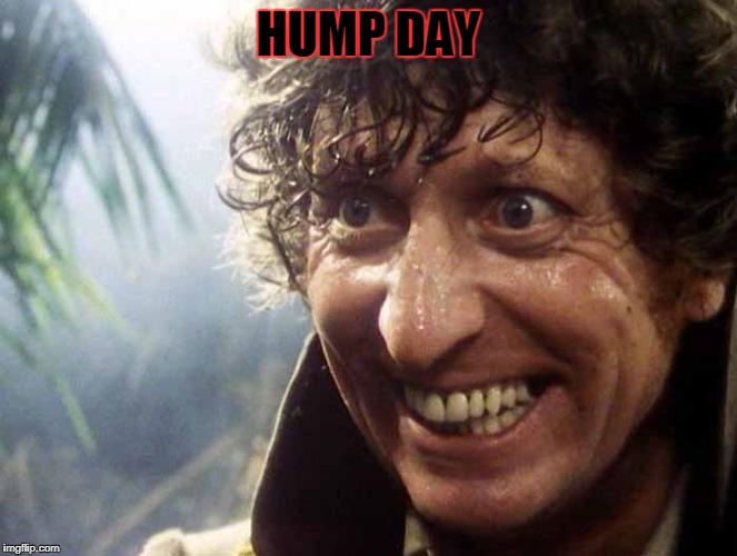 Excited 4th Doctor | HUMP DAY | image tagged in excited 4th doctor | made w/ Imgflip meme maker