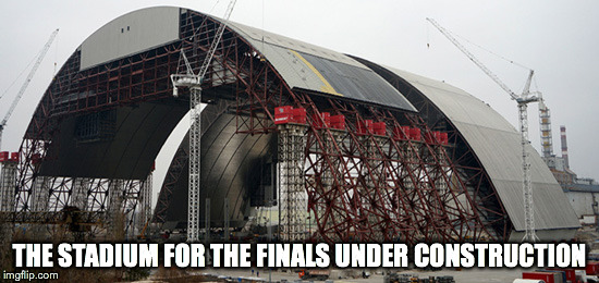 THE STADIUM FOR THE FINALS UNDER CONSTRUCTION | made w/ Imgflip meme maker