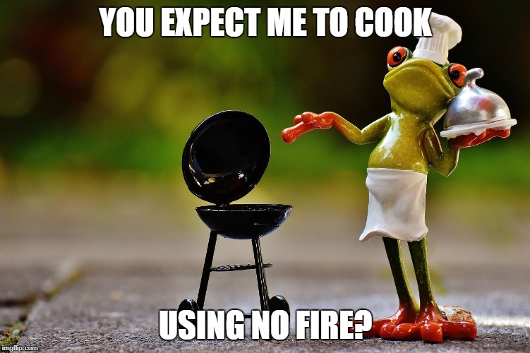 YOU EXPECT ME TO COOK; USING NO FIRE? | made w/ Imgflip meme maker