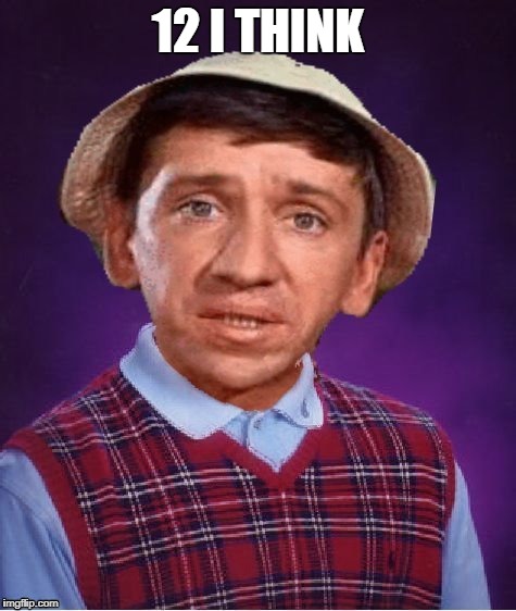 12 I THINK | image tagged in gilligan | made w/ Imgflip meme maker
