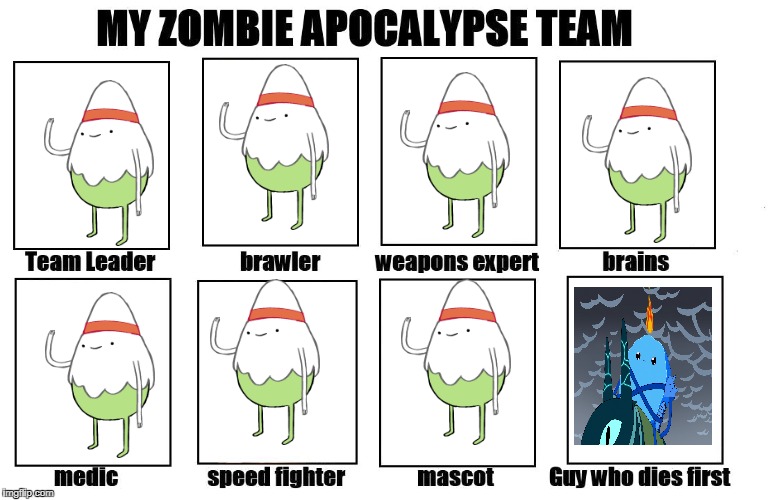 My Zombie Apocalypse Team | image tagged in my zombie apocalypse team | made w/ Imgflip meme maker