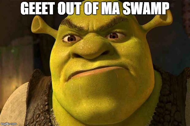 Shrek You're going the right way for a smacked bottom | GEEET OUT OF MA SWAMP | image tagged in shrek you're going the right way for a smacked bottom | made w/ Imgflip meme maker