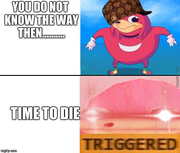 do you know the way | YOU DO NOT KNOW THE WAY THEN.......... TIME TO DIE | image tagged in do you know the way,scumbag | made w/ Imgflip meme maker