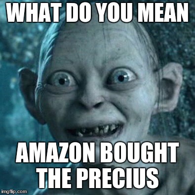 Gollum Meme | WHAT DO YOU MEAN; AMAZON BOUGHT THE PRECIUS | image tagged in memes,gollum | made w/ Imgflip meme maker