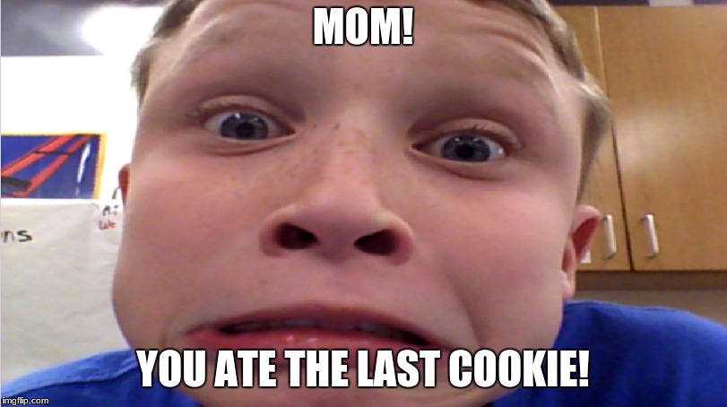 MOM! YOU ATE THE LAST COOKIE! | image tagged in mom | made w/ Imgflip meme maker