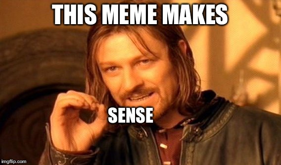 One Does Not Simply Meme | THIS MEME MAKES SENSE | image tagged in memes,one does not simply | made w/ Imgflip meme maker