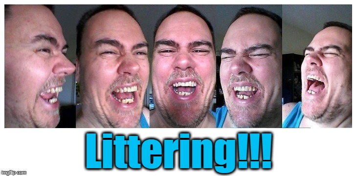 LOL | Littering!!! | image tagged in lol | made w/ Imgflip meme maker