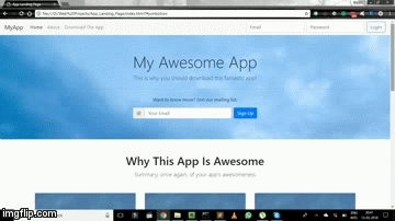 MyApp Landing WebPage | image tagged in gifs | made w/ Imgflip video-to-gif maker