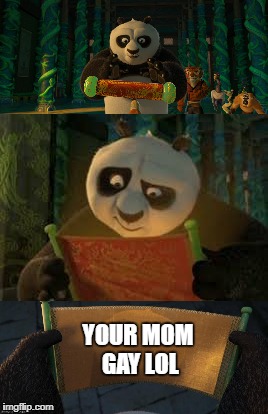 what really Po found in the scroll | YOUR MOM GAY LOL | image tagged in memes | made w/ Imgflip meme maker