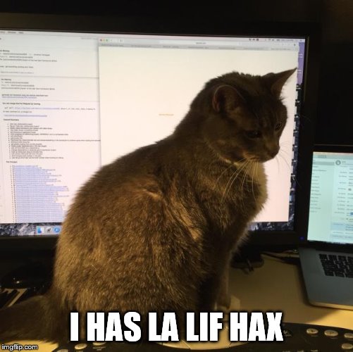 I HAS LA LIF HAX | made w/ Imgflip meme maker