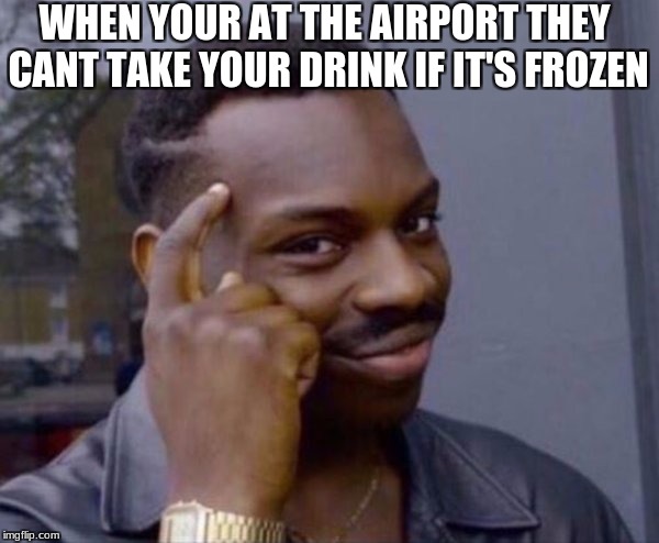 Being  A Savage at the Airport  | WHEN YOUR AT THE AIRPORT THEY CANT TAKE YOUR DRINK IF IT'S FROZEN | image tagged in truth | made w/ Imgflip meme maker