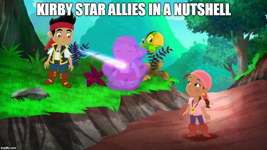 Kirby Star Allies in a Nutshell | KIRBY STAR ALLIES IN A NUTSHELL | image tagged in kirby star allies in a nutshell | made w/ Imgflip meme maker