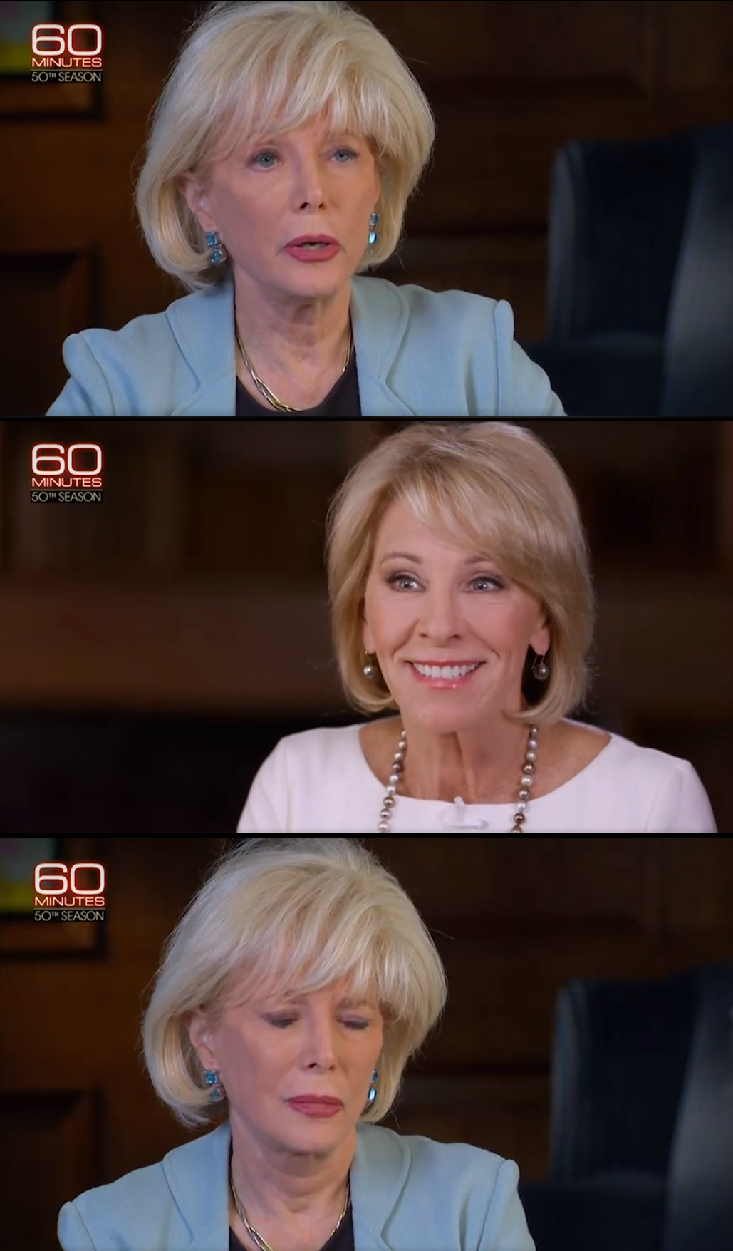 Lesley Stahl and Betsy DeVos Blank Meme Template