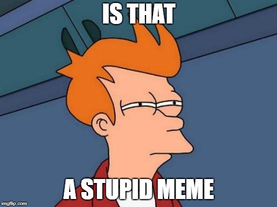 Futurama Fry Meme | IS THAT; A STUPID MEME | image tagged in memes,futurama fry | made w/ Imgflip meme maker