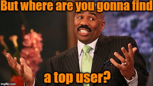 shrug | But where are you gonna find a top user? | image tagged in shrug | made w/ Imgflip meme maker