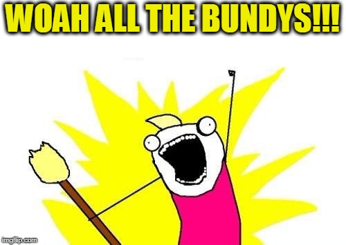 X All The Y | WOAH ALL THE BUNDYS!!! | image tagged in memes,x all the y | made w/ Imgflip meme maker