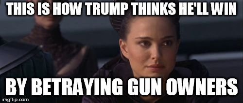 Perturbed Portman Meme | THIS IS HOW TRUMP THINKS HE'LL WIN; BY BETRAYING GUN OWNERS | image tagged in memes,perturbed portman | made w/ Imgflip meme maker