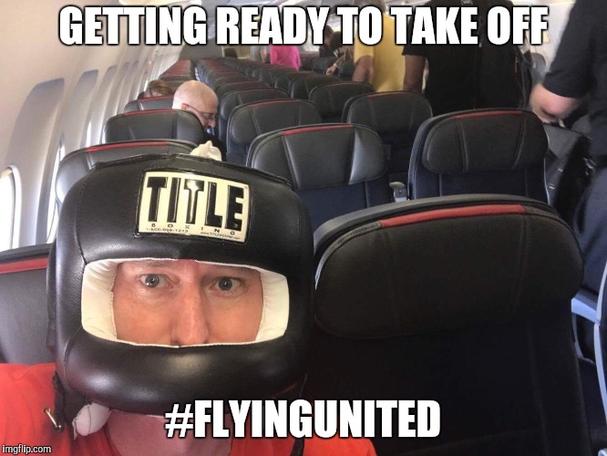 GETTING READY TO TAKE OFF; #FLYINGUNITED | image tagged in united airlines | made w/ Imgflip meme maker