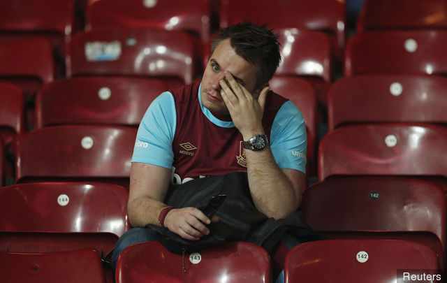 High Quality West Ham Fan Crying Blank Meme Template