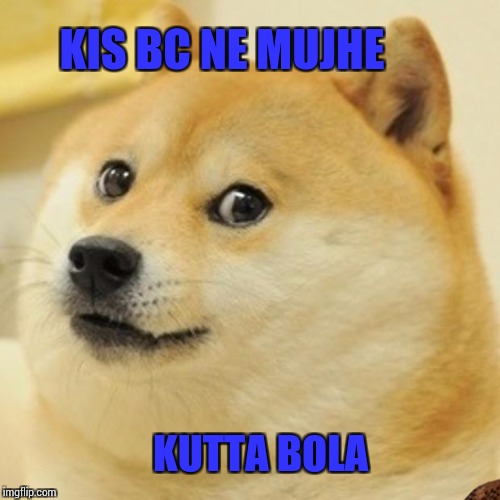 Doge Meme | KIS BC NE MUJHE; KUTTA BOLA | image tagged in memes,doge,scumbag | made w/ Imgflip meme maker