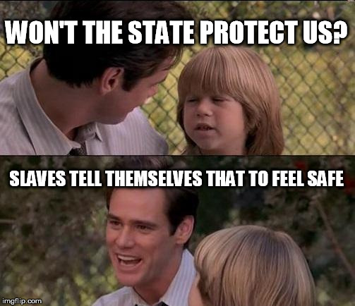 That's Just Something X Say Meme | WON'T THE STATE PROTECT US? SLAVES TELL THEMSELVES THAT TO FEEL SAFE | image tagged in memes,thats just something x say | made w/ Imgflip meme maker