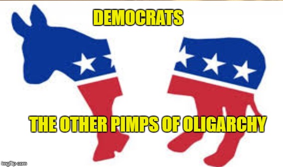 No longer the party of FDR |  DEMOCRATS; THE OTHER PIMPS OF OLIGARCHY | image tagged in oligarchy,pimps,democrats | made w/ Imgflip meme maker